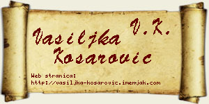 Vasiljka Košarović vizit kartica